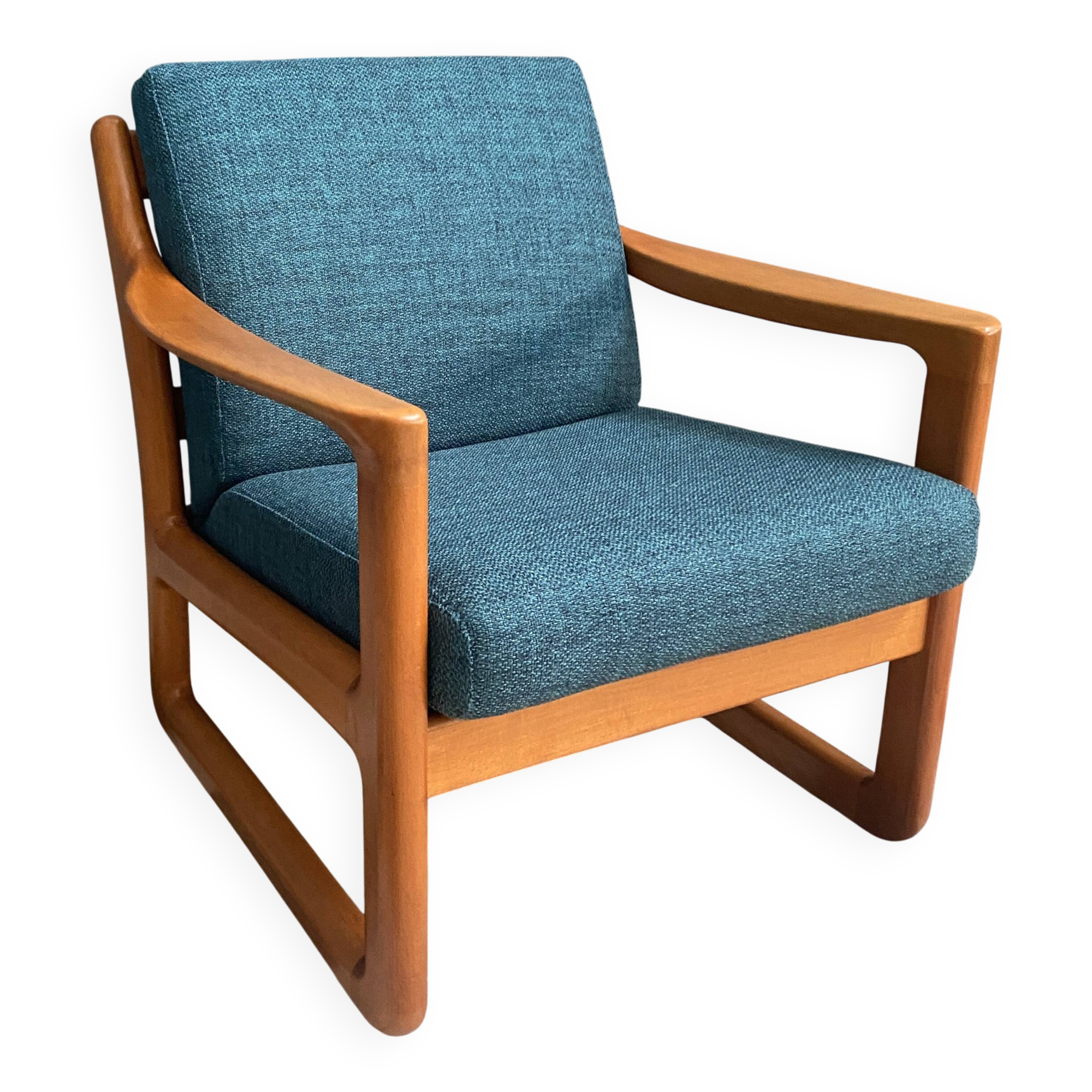 CFC Silkeborg arm chair by Johannes Andersen new green upholstery 1960s