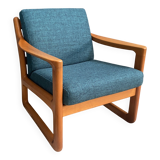 CFC Silkeborg arm chair by Johannes Andersen new green upholstery 1960s