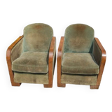 Pair of art deco armchairs