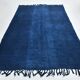Contemporary Navy Blue Turkish Vintage Kilim Rug, 188x287Cm