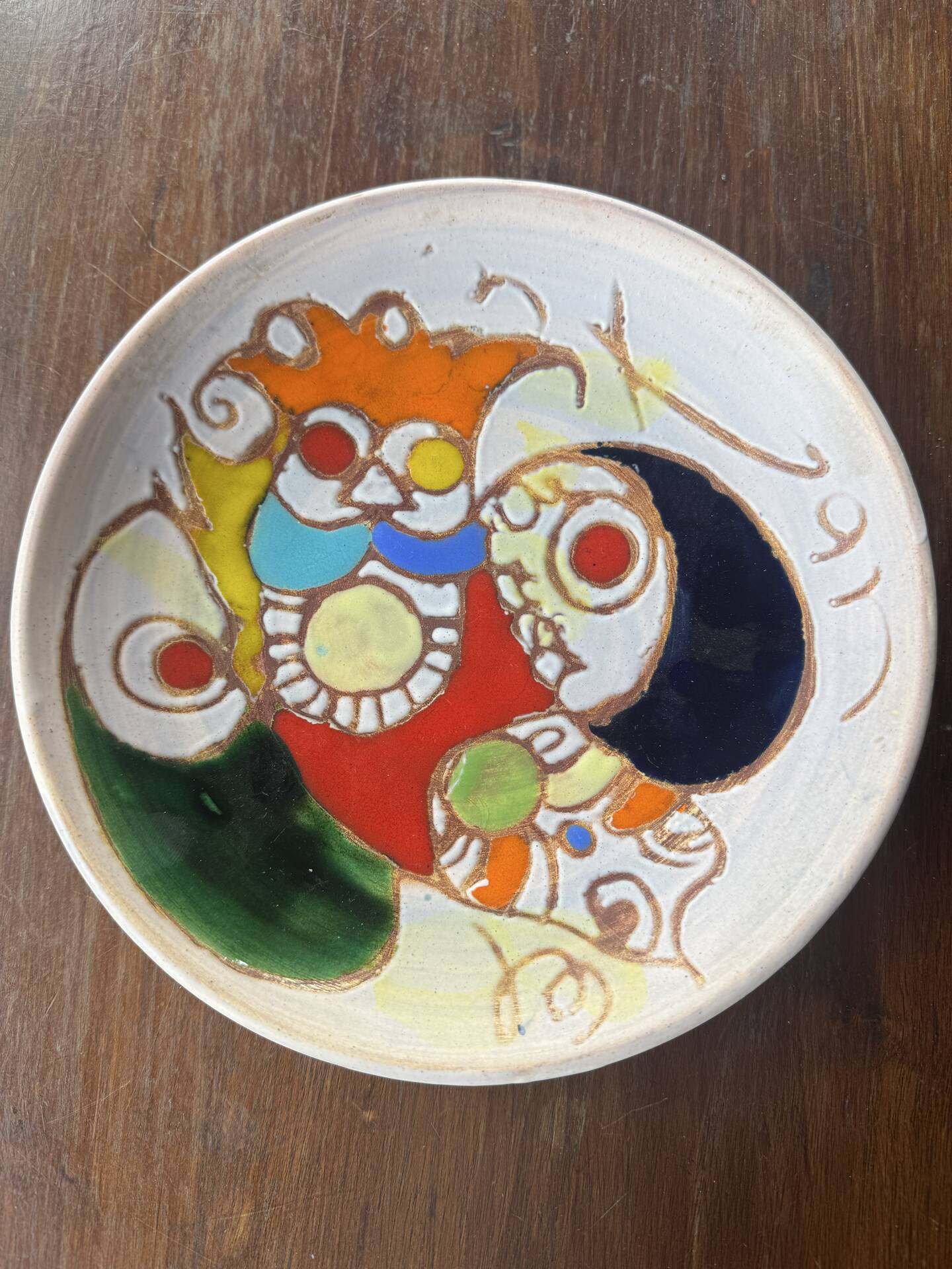 Ceramic plate from Vallauris – Marie-Christine Treinen – Years