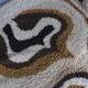 Desso carpet round design vintage 1970 in wool, 190 x 190