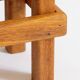 Modernist stool in framiré wood⎮70s