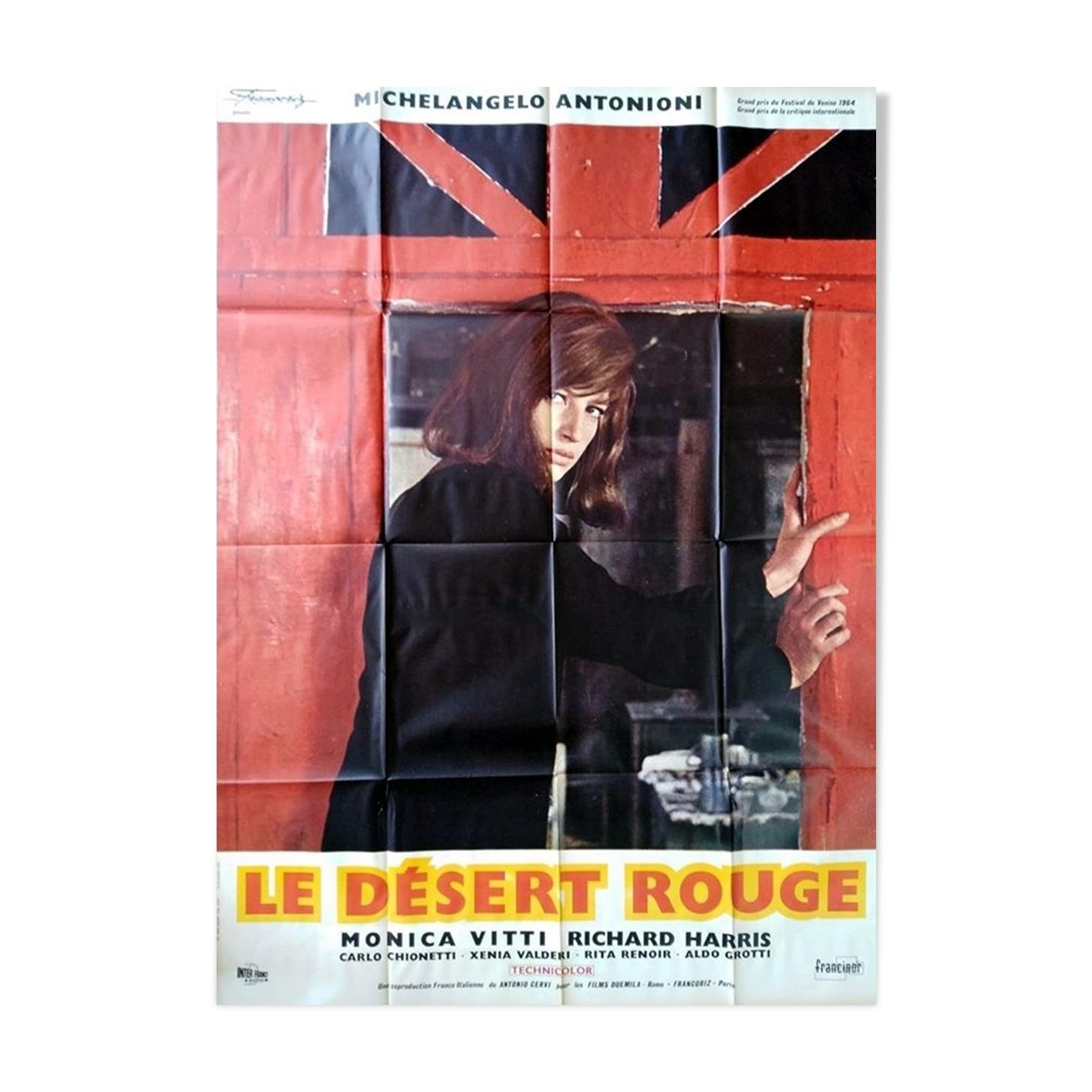 Original poster 120x160 cm red desert 1964 Michelangelo Antonioni Monica Vitti