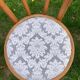 6 Bistro Chairs Fischel Thonet Bent Beech Damask Fabric