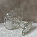 Etched glass fruit bowl