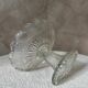 Etched glass fruit bowl