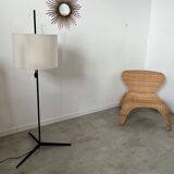 Old design floor lamp from the 50s in metal vintage adjustable lampshade