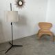 Ancien lampadaire design des années 50 en métal abat-jour réglable vintage