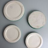 Set of 4 coasters in glass in green earthenware