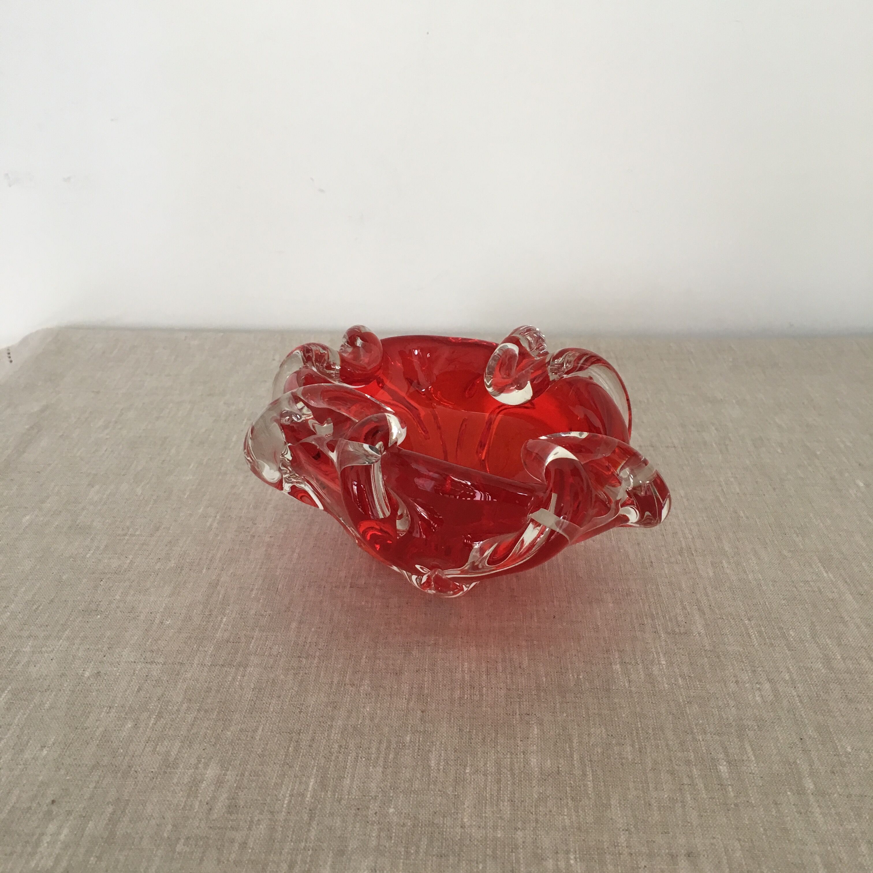 Red Murano ashtray