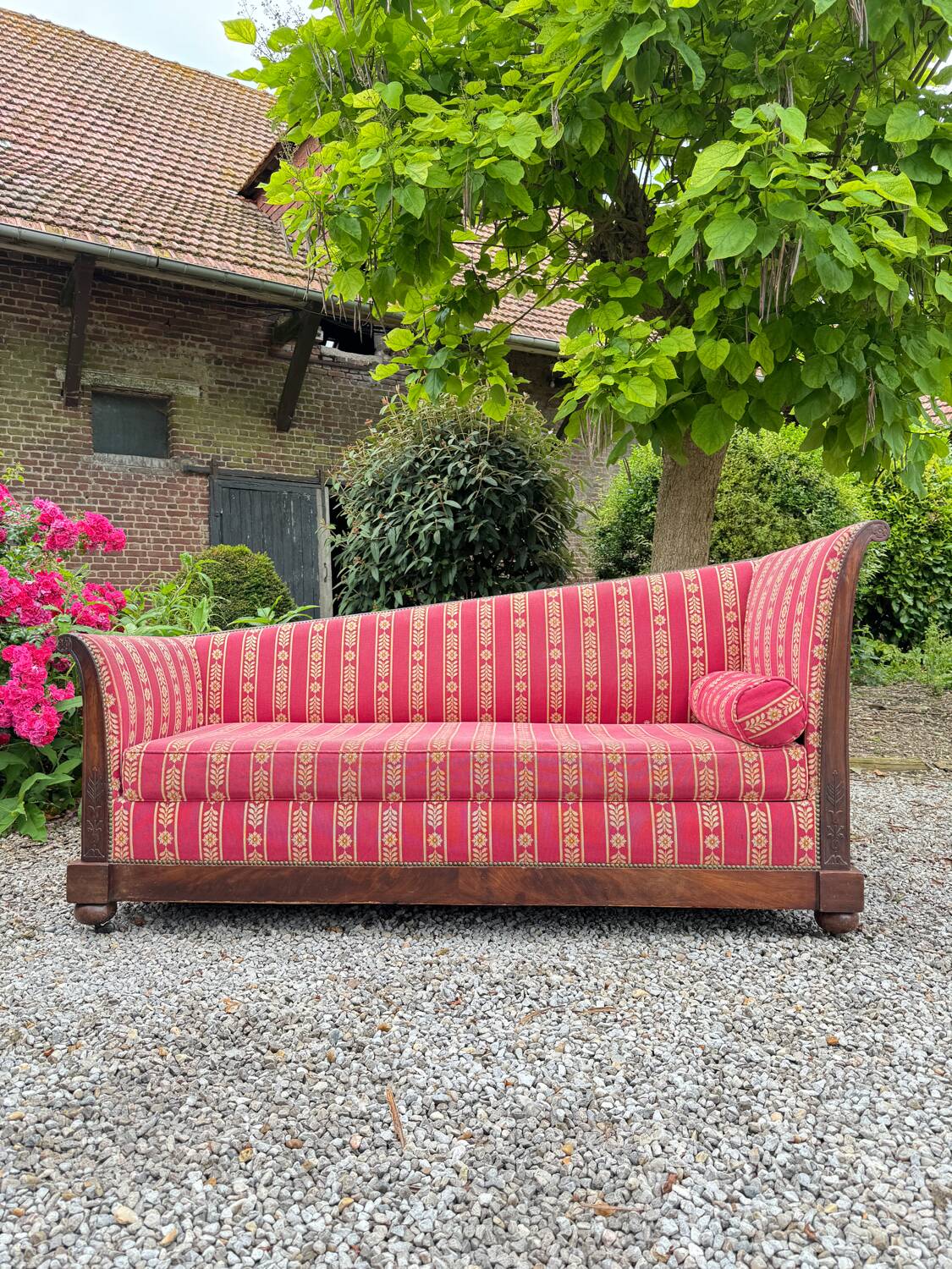 Sofa bench called apple tree in mahogany from the empire period, 19th century