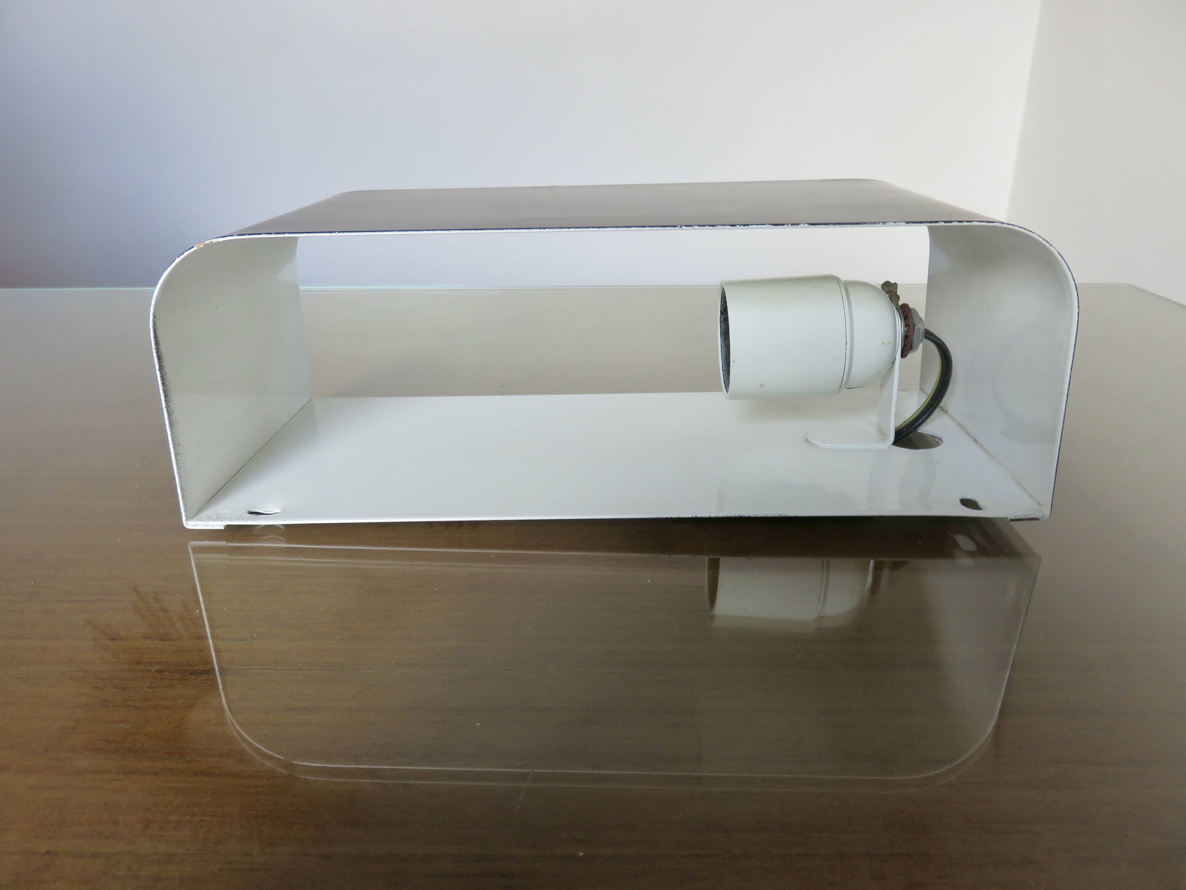 "SCE" strip wall light in black lacquered metal from the 80s