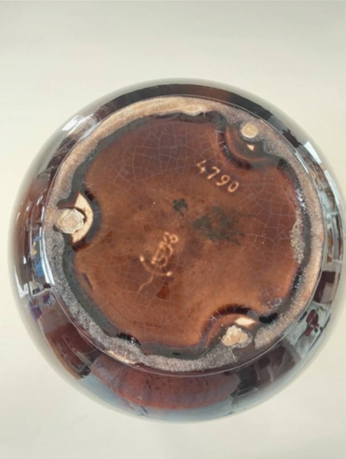 Ball vase circa 1900. Fives Lille. A. G. de Bruyn