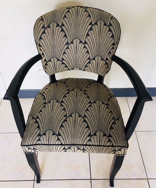 Chair bridge 50s art deco fabric