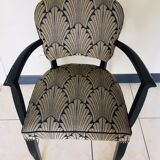 Chair bridge 50s art deco fabric