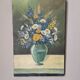Antique still life painting, bohemian country decor