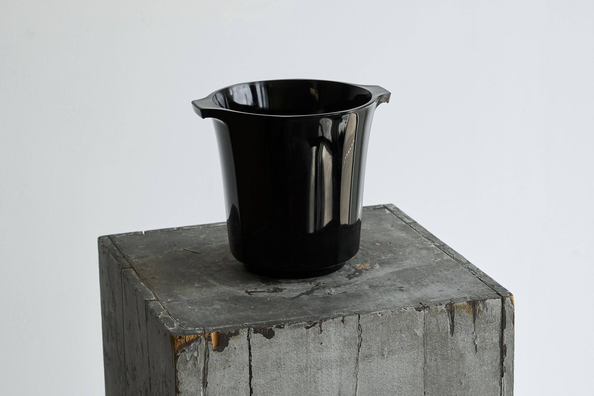 Seau à vin Art déco en verre pressé, années 1940
