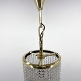 1960s brass & crytal chandelier by Preciosa Glassworks, Czechoslovakia