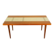 Coffee table, teak with mosaic, vintage from the 60s