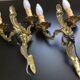 Paire d'appliques en bronze style Louis XV