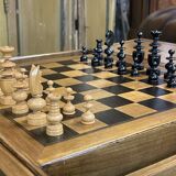 1950s walnut chess table