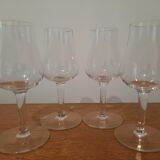Set of 4 cognac glasses