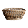 Small old linen basket in wicker Provence