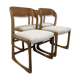 Série de 4 chaises traineau Baumann des années 60/70