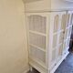 Large wardrobe, storage unit - White painted wood - Colonial, Indonesian