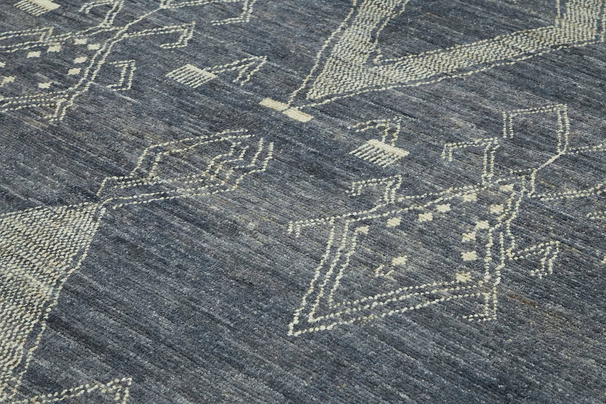 Handmade Turkish One of a Kind 318 cm x 442 cm Grey Wool Carpet