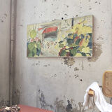 Landscape gouache canvas 1m