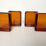 Glass and gold metal aperitif tray