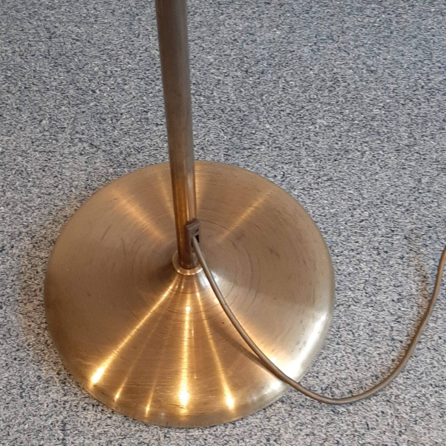 Vintage brass reading floor lamp
