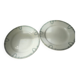 Ensemble de 2 assiettes en terre de fer Saint Amand