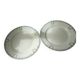 Set of 2 plates in iron earth Saint Amand
