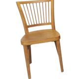 Vintage STOL Kamnik Wooden Dining Chair: 1960s Yugoslavia Bistro Style