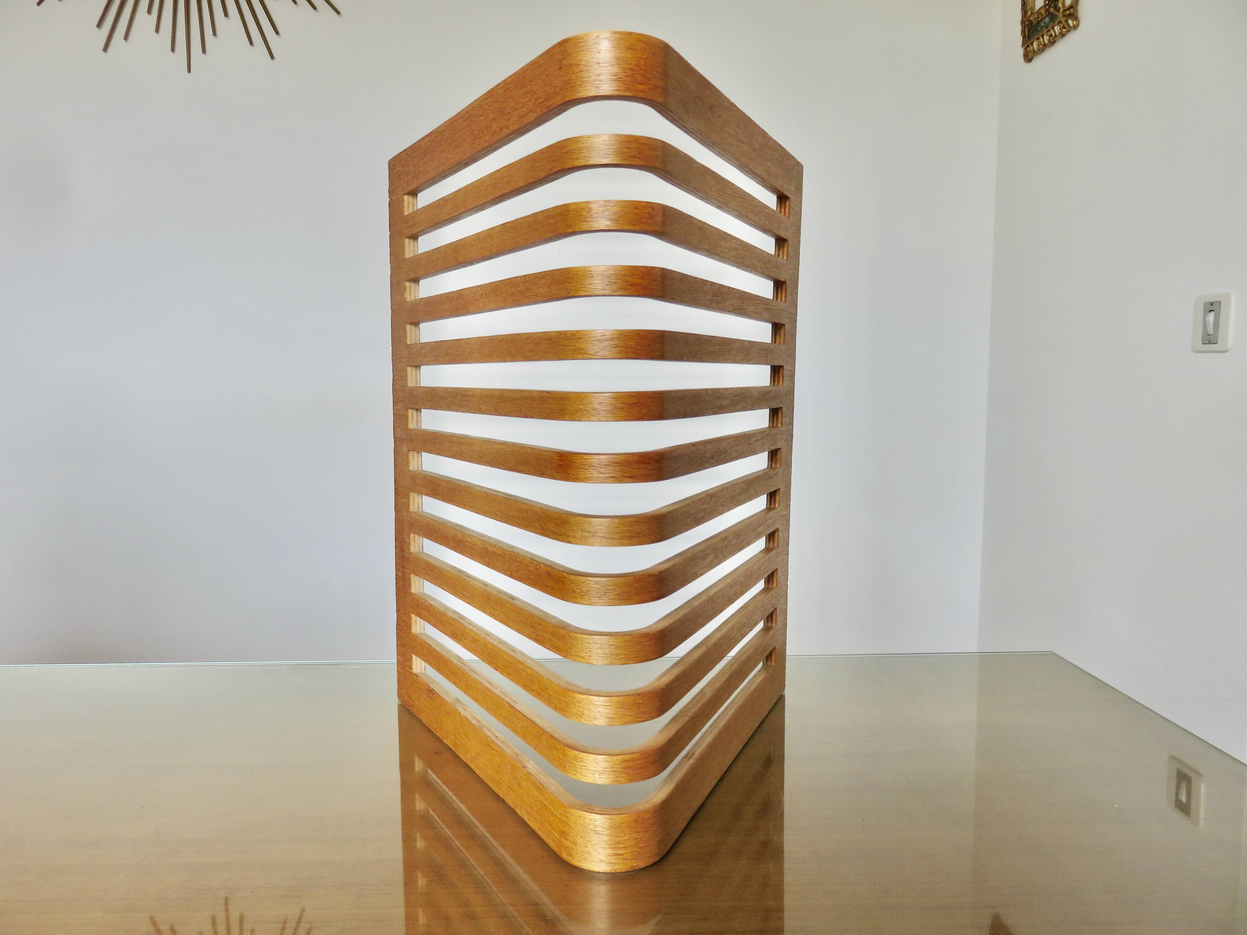 HABITAT magazine rack in bent wood 1980