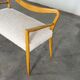 Benches Attributed to Guglielmo Ulrich, Blonde Maple & Bouclé, Italy 1940s