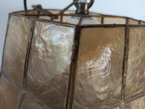 Hanging lamp blinds day mother and brass
