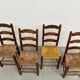 Rustic handcrafted oak chairs 1900