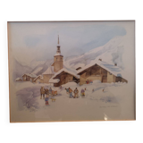 Tableau aquarelle savoie