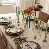 Hand painted ceramic dessert plate