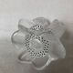Crystal candlestick LALIQUE, three anemone flowers