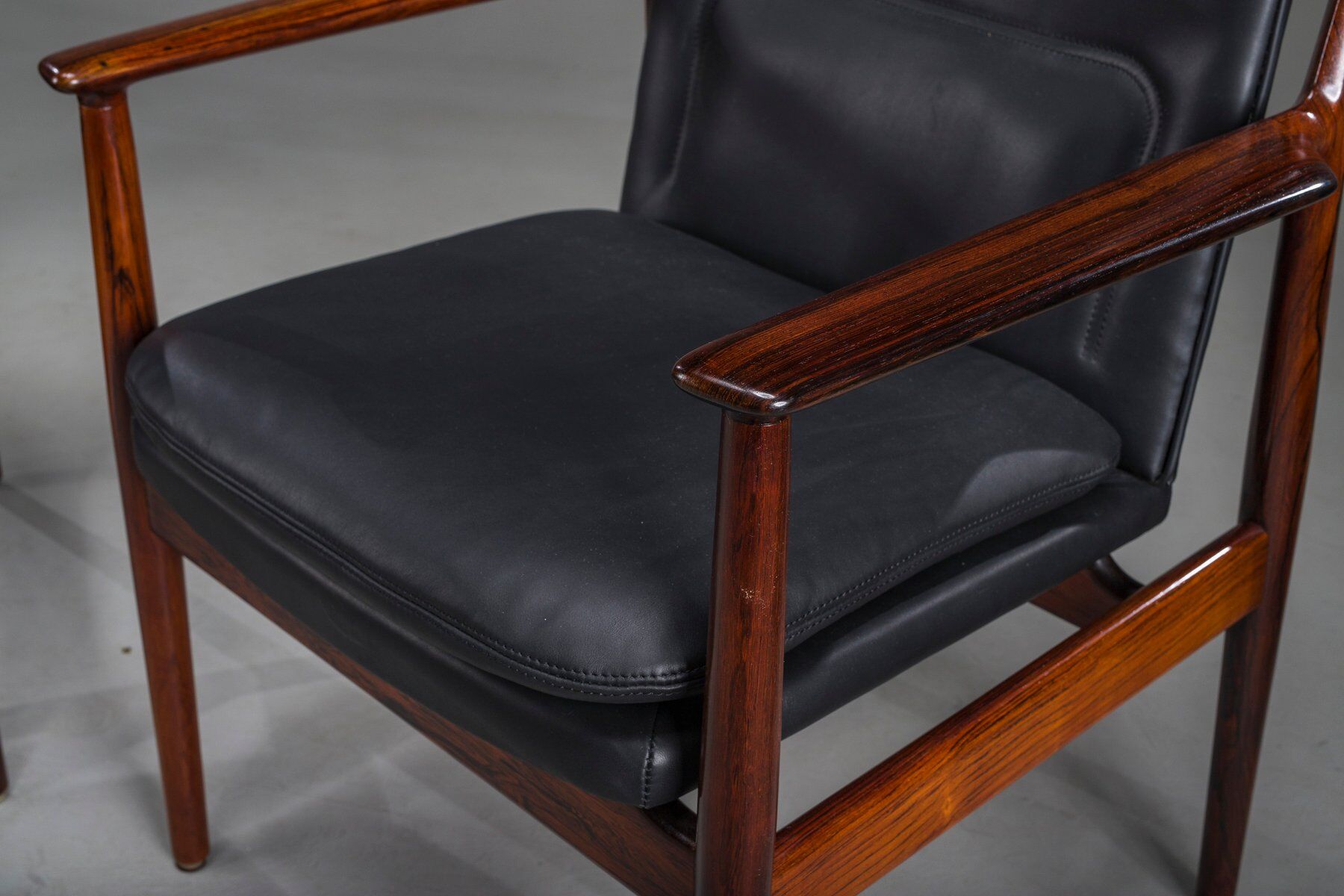 Danish Model 431 armchairs in leather by Arne Vodder for Sibast Møbler, 1960s, set of 4