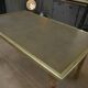 Oak and brass dining table Banque de France 1900
