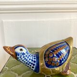 Brass duck and ceramic