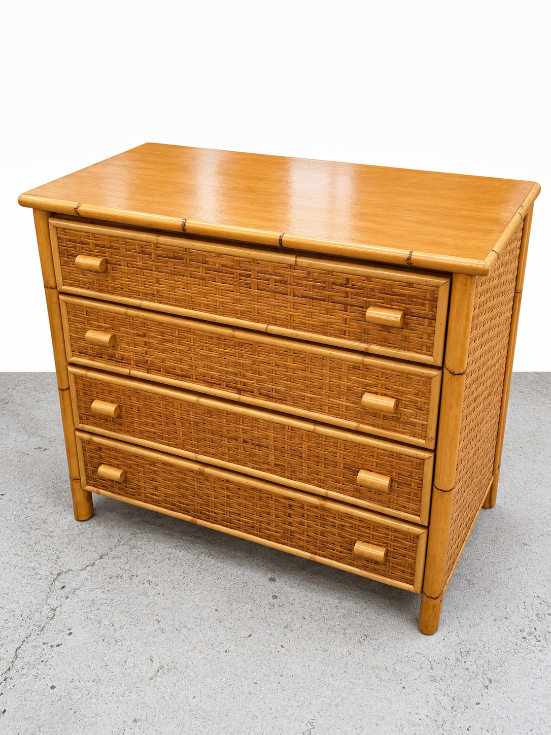 Rattan chest of drawers