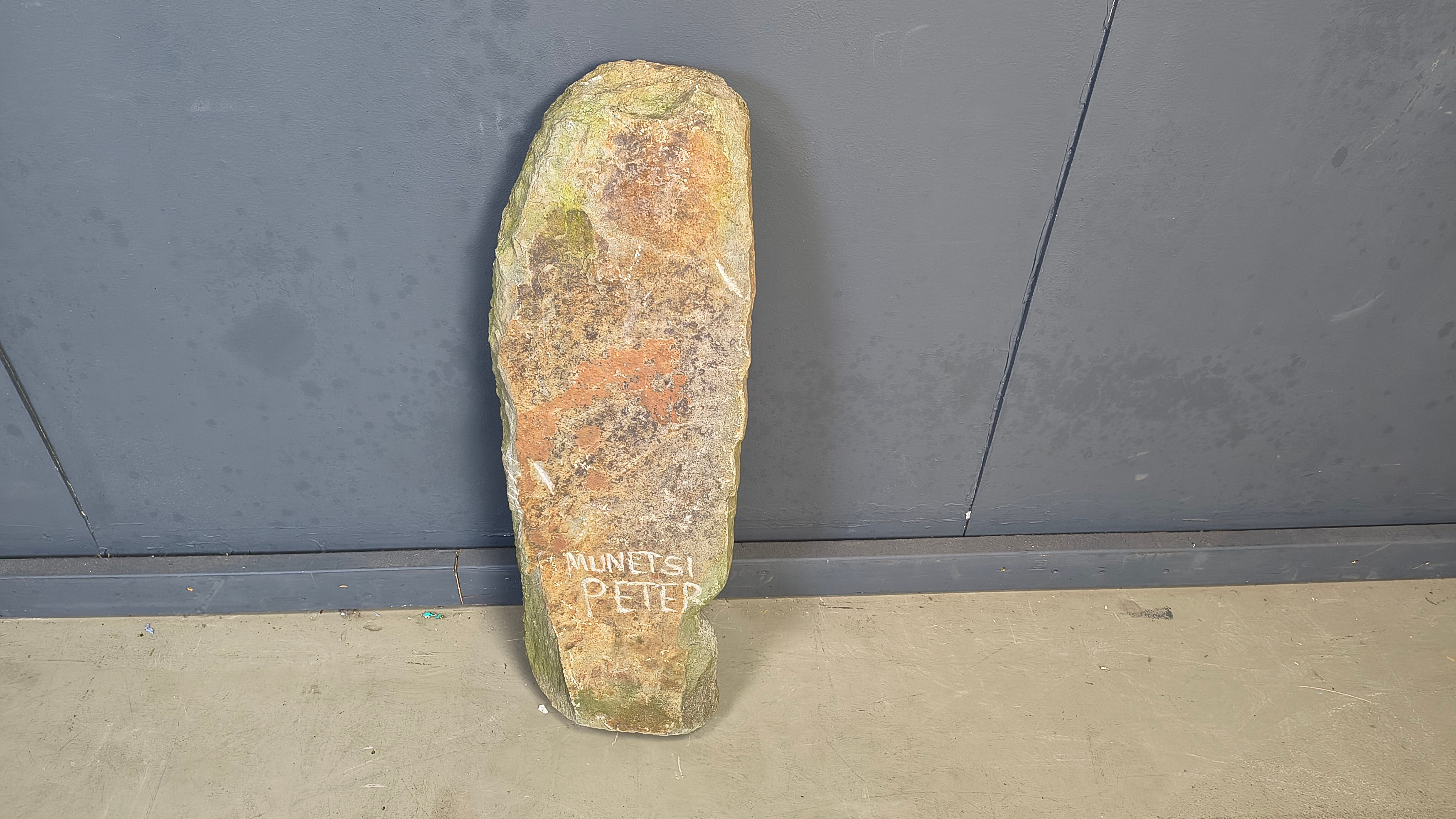 Vintage natural stone sculpture by Peter Munetsi, 1970s