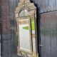 Brass and blackened wood mirror in Louis XVI style circa 1880.